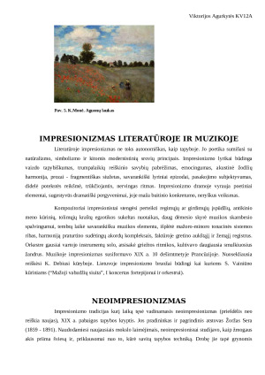 Impresionizmas. Klodas Monė. Paveikslėlis 8