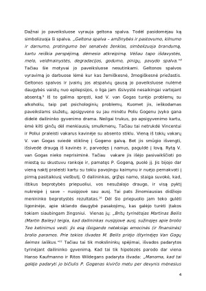 Vincent van Gogh „Vaza su penkiolika saulėgrąžų“. Paveikslėlis 4