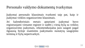 Dokumentai organizacijos veikloje. Paveikslėlis 10