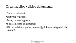 Dokumentai organizacijos veikloje. Paveikslėlis 4