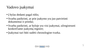 Dokumentai organizacijos veikloje. Paveikslėlis 5