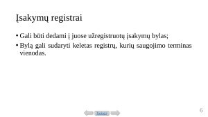Dokumentai organizacijos veikloje. Paveikslėlis 6