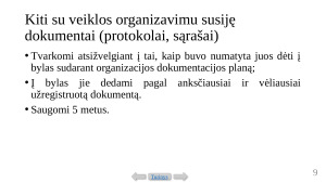 Dokumentai organizacijos veikloje. Paveikslėlis 9