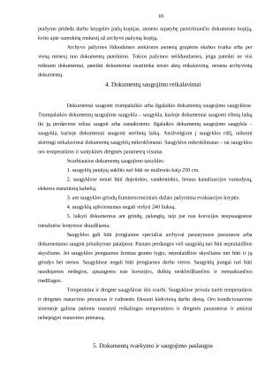 Dokumentų saugojimas archyvuose reikalavimai ir ypatybės. Paveikslėlis 9