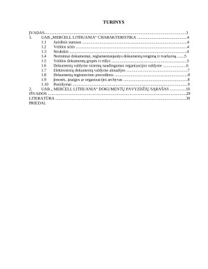 Dokumentų valdymas UAB “Mercell Lithuania”
