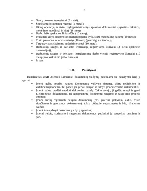 Dokumentų valdymas UAB “Mercell Lithuania”. Paveikslėlis 8