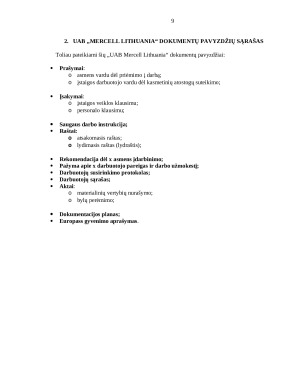 Dokumentų valdymas UAB “Mercell Lithuania”. Paveikslėlis 9