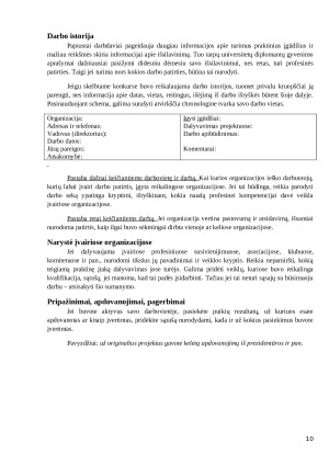 Gyvenimo aprašymas (CV). Paveikslėlis 10