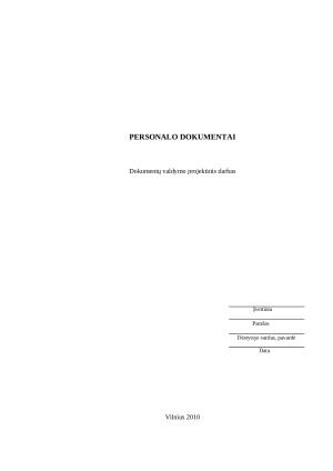 Personalo dokumentai. Paveikslėlis 1