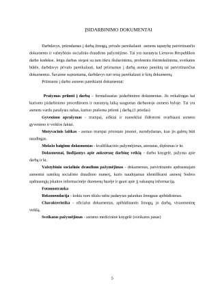 Personalo dokumentai. Paveikslėlis 5