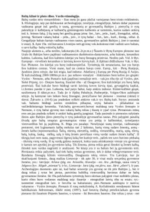 Baltų kilmė ir ploto ribos. Vardo etimologija.. Paveikslėlis 1