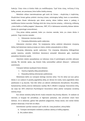 Konkretaus teksto citatų analizė (V. Daujotytės „Literatūros filosofijoje“). Paveikslėlis 4