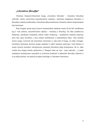 Konkretaus teksto citatų analizė (V. Daujotytės „Literatūros filosofijoje“). Paveikslėlis 6