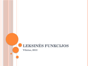 Leksinės funkcijos. Paveikslėlis 1