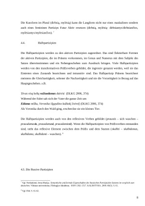Eine vergleichung von partizipien in litauische und deutsche sprachen in dem roman ,,mobile röntgenstationen’’ von j. kunčinas. Paveikslėlis 8