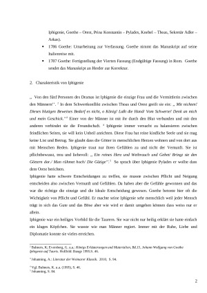 Johann Wolfgang von Goethe iphigenie auf tauris das humanitätsideal in der iphigenie. Paveikslėlis 2