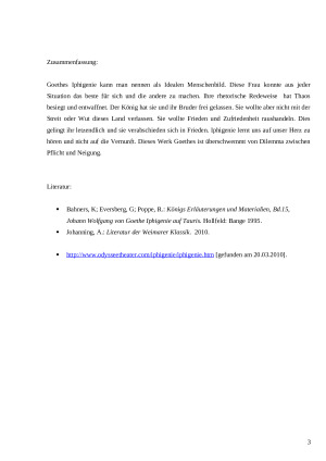 Johann Wolfgang von Goethe iphigenie auf tauris das humanitätsideal in der iphigenie. Paveikslėlis 3