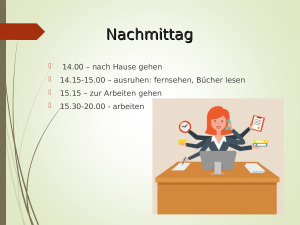 Mein Arbeitstag und meine Freizeit. Paveikslėlis 4