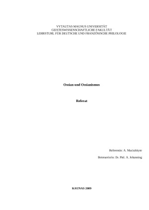 Ossian und Ossianismus. Paveikslėlis 1