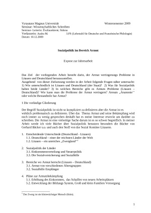 Sozialpolitik im Bereich Armut. Paveikslėlis 1