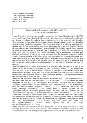 Textgebundene Erörterung von Kaehlbrandts Text. Paveikslėlis 1