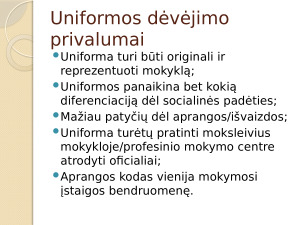 Estetikos svarba teikiant poilsio paslaugas “Aprangos kodas profesinio mokymo įstaigoje”. Paveikslėlis 5