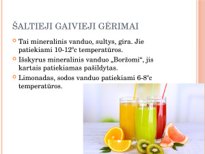 Gėrimų ruošimas ir pateikimas klientams (Šaltųjų gaiviųjų gėrimų patiekimas. Karštieji alkoholiniai gėrimai. Kavos ir arbatos pateikimas). Paveikslėlis 2