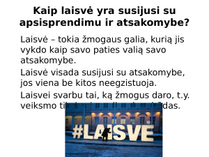 Laisvas pasirinkimas ir atsakomybė. Paveikslėlis 3