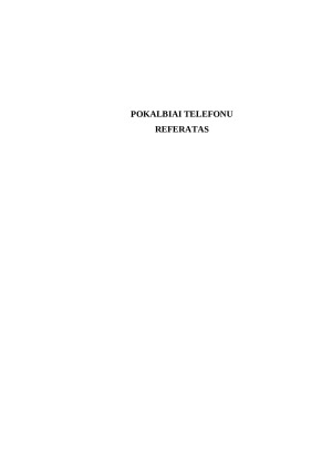 Pokalbiai telefonu. Paveikslėlis 1