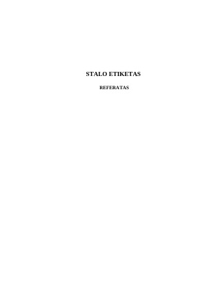 Stalo etiketas