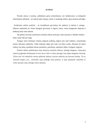 Stalo etiketas. Paveikslėlis 3