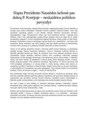 Slapta Prezidento Nausėdos kelionė pas dukrą P. Korėjoje – neskaidrios politikos pavyzdys