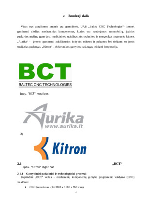 „BCT“, „Aurika“, „Kitron“ įmonių analizė. Paveikslėlis 4