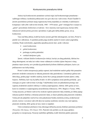 Konkurencingo pranašumo kilmė. Paveikslėlis 5