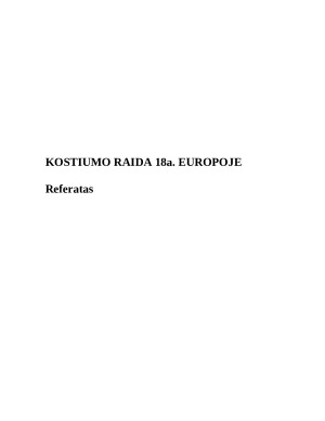 Kostiumo raida 18a. Europoje. Paveikslėlis 1