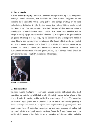 Mados psichologija fotomodelių tipažų aprašai ir kurso svarba. Paveikslėlis 6