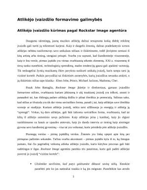 Scenos atlikėjo įvaizdžio formavimas. Paveikslėlis 5