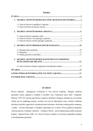 Senovės Romos išvaizdos kultūros ypatumai ir reikšmė visuomenei. Paveikslėlis 2