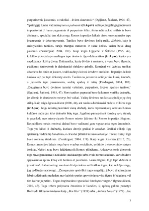 Senovės Romos išvaizdos kultūros ypatumai ir reikšmė visuomenei. Paveikslėlis 7