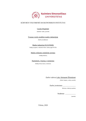 Tvaraus verslo modeliai mados industrijoje (2). Paveikslėlis 1