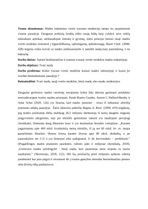 Tvaraus verslo modeliai mados industrijoje (2). Paveikslėlis 2
