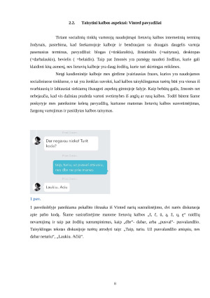 Bendravimo socialiniame tinkle "Vinted" kalbos kultūros ypatumai. Paveikslėlis 8
