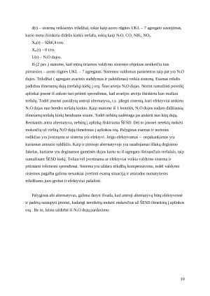 Aplinkos valdymo sistemos teorijos taikymas, planuojant pakitimus azoto rūgšties išlakose į orą. Paveikslėlis 10