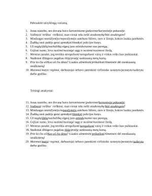 Kalbos kultūros užduotis mokiniams (su atsakymais!)