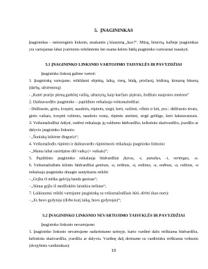 Linksnių vartojimo ypatumai normos ir klaidos – išskyrus vietininko linksnį. Paveikslėlis 10