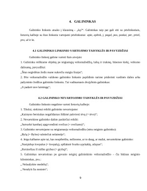 Linksnių vartojimo ypatumai normos ir klaidos – išskyrus vietininko linksnį. Paveikslėlis 9