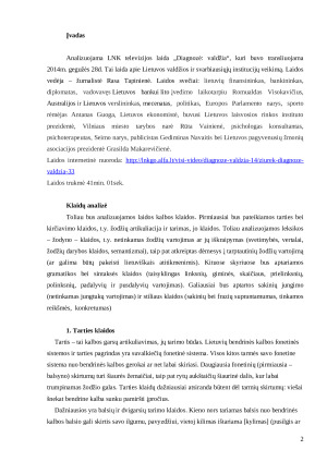 LNK laidos „Diagnozė valdžia“ kalbos klaidų analizė. Paveikslėlis 2