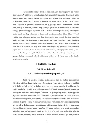 Raštas ir jo raida. Paveikslėlis 9