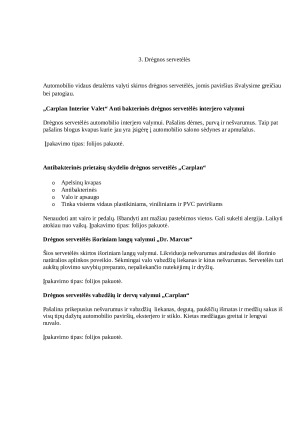 Automobilių priežiūros prekės, jų pasirinkimas bei ženklinimas. Paveikslėlis 5