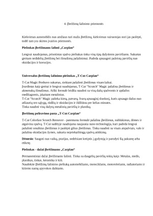 Automobilių priežiūros prekės, jų pasirinkimas bei ženklinimas. Paveikslėlis 6